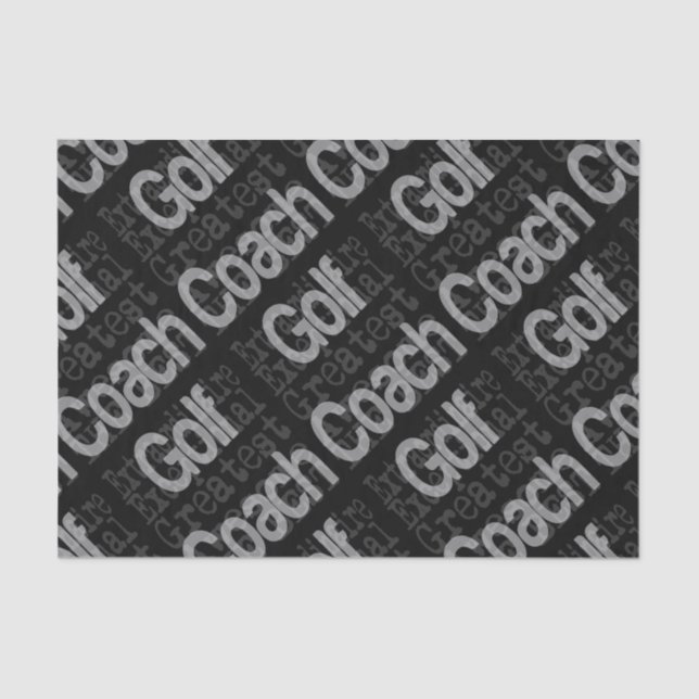 Golf Coach Extraordinaire Tissue Paper (Front)