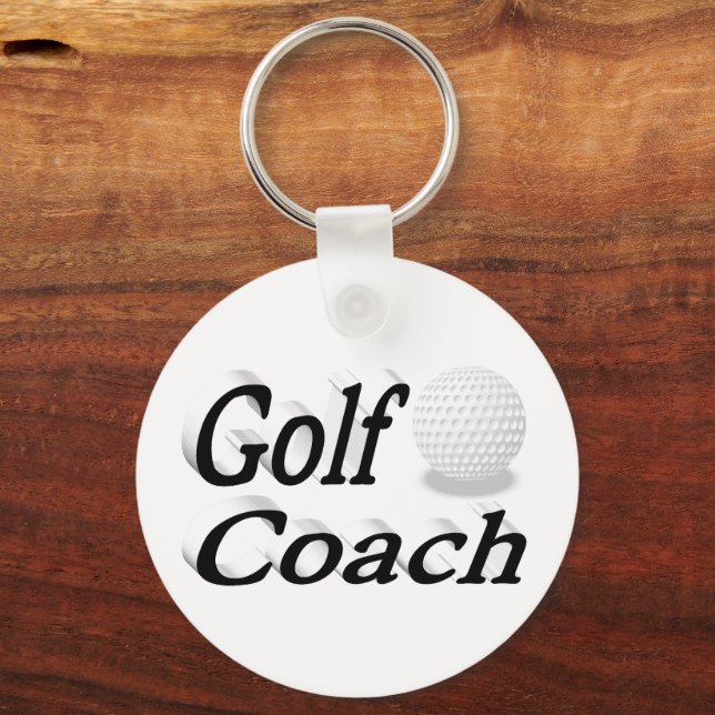 Golf Coach  Key Ring (Back)