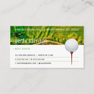 Golf Coach   Professional Golf Instructor Lesson Business Card