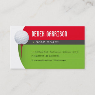 Golf Coach   Professional Golf Instructor Lesson Business Card