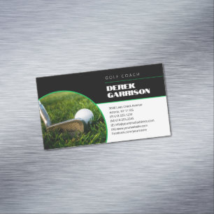 Golf Coach Professional Golf Instructor Lesson Magnetic Business Card
