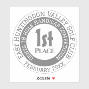 Golf Competition Prize Sticker