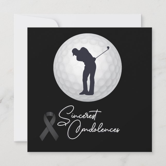 Golf Condolences sympathy for  woman golfer  Card (Front)