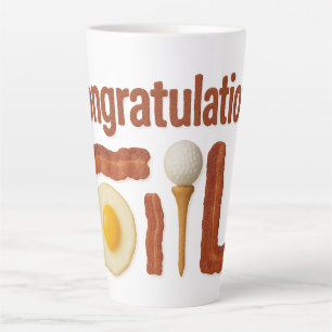 Golf Congratulations  Breakfast themed for Golfer Latte Mug