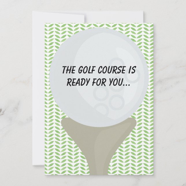 Golf Congratulations Card (Front)