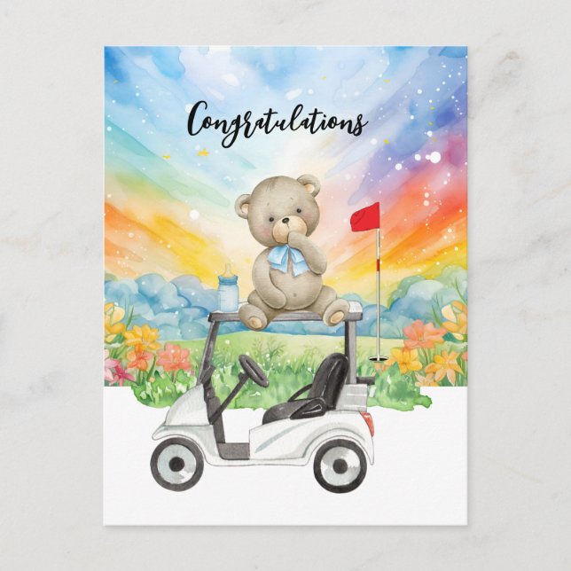 Golf Congratulations for Baby Golfer It's Boy Card (Front)