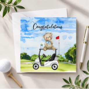 Golf Congratulations for Baby Golfer It's Boy Card