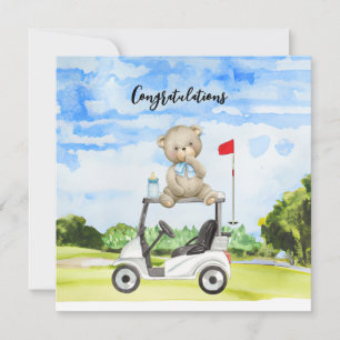 Golf Congratulations for Baby Golfer It's Boy Card