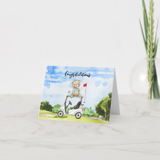 Golf Congratulations for Baby Golfer It's Boy Card (Front)