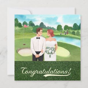 Golf Congratulations for golfer bride and groom