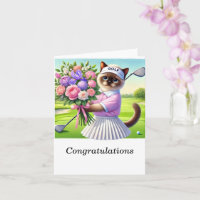Golf Congratulations for golfer on golf course