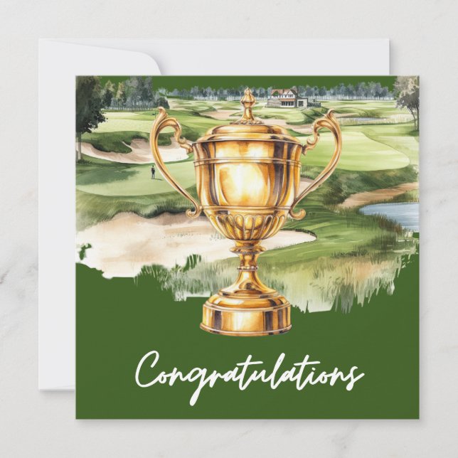 Golf Congratulations golf themed for golfer  (Front)