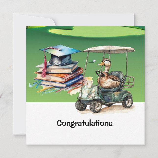 Golf Congratulations Graduate Card (Front)