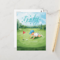 Golf Congratulations It’s a Boy Card | Baby Golfer