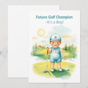 Golf Congratulations It’s a Boy Card Baby Golfer