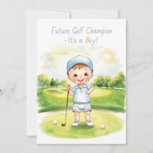 Golf Congratulations It’s a Boy Card Baby Golfer