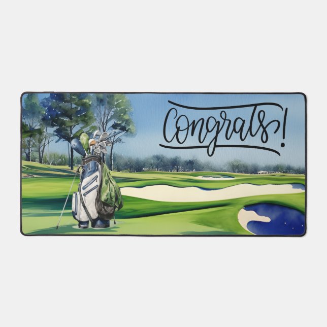 GOLF Congratulations on Par! Golf Graduation  Desk Mat (Front)