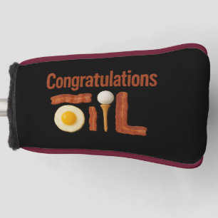 Golf Congratulations with Breakfast themed Head Cover