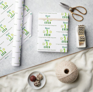Golf Cool Modern Elegant Best Dad Ever Fathers Day Wrapping Paper