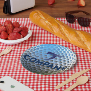 Golf Corporate Branded Custom Company Logo  Paper Plate