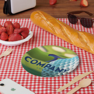 Golf Corporate Branded Custom Company Logo Paper Plate