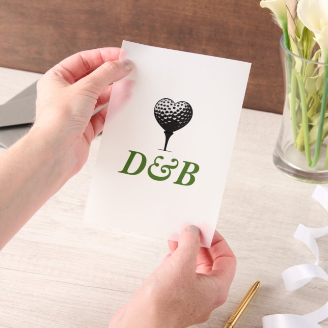 Golf Couples Vellum Invitations (Handheld)