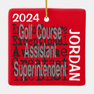 Golf Course Assistant Superintendent Extraordinai Ceramic Ornament