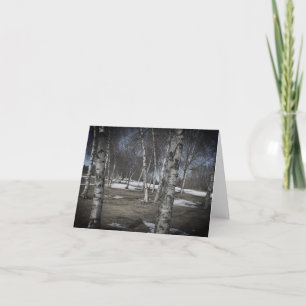 Golf Course Birch Trees Note Card