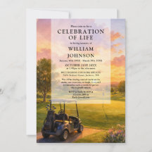 Golf Course Buggy Celebration of Life Funeral