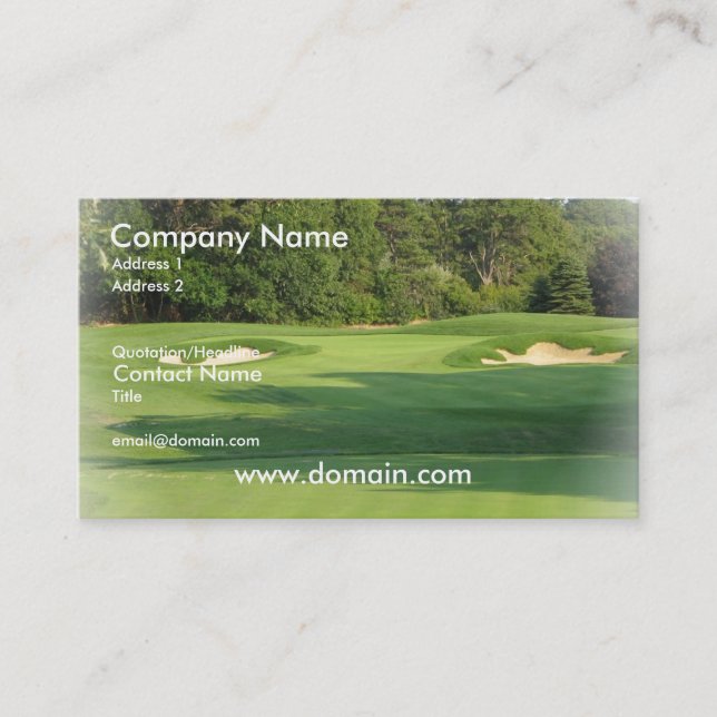 Golf Course Business Card (Front)