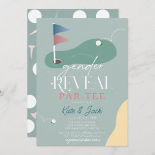 Golf Course Fairway Gender Reveal Par-Tee Invitation