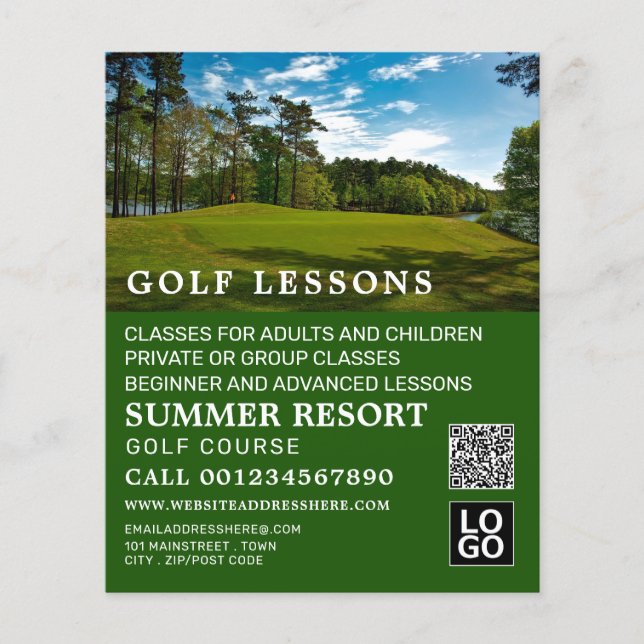Golf Course, GoIf Lesson Advertising Flyer (Front)