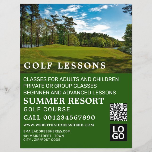 Golf Course, GoIf Lesson Advertising Flyer (Front)