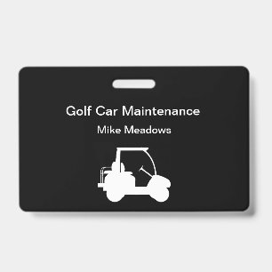 Golf Course Golf Car Maintenance Crew Name Badges ID Badge