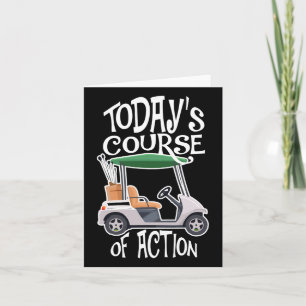 Golf Course Golf Cart Life Golfer Retired Retireme Card