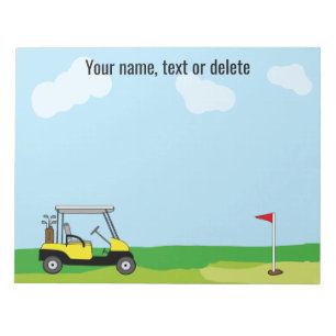 Golf Course Golf Cart Personalised Notepad