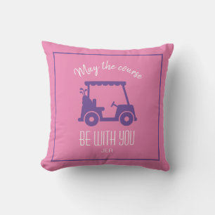 Golf Course Golfer Quote Cute Golf Cart Customised Cushion