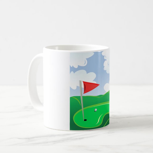 Golf Course Green Mug (Front Left)