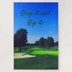 Golf Course Grip it and Rip it Jigsaw Puzzle