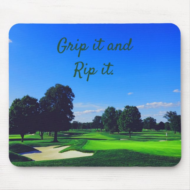 Golf Course Grip it and Rip it Mouse Mat (Front)
