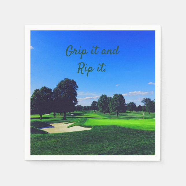 Golf Course Grip it and Rip it Napkin (Front)