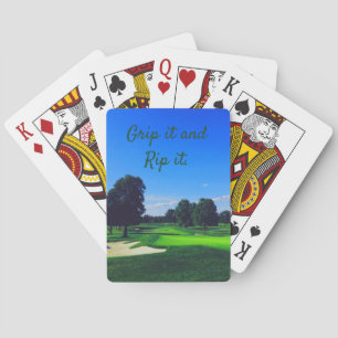 Golf Course Grip it and Rip it Playing Cards