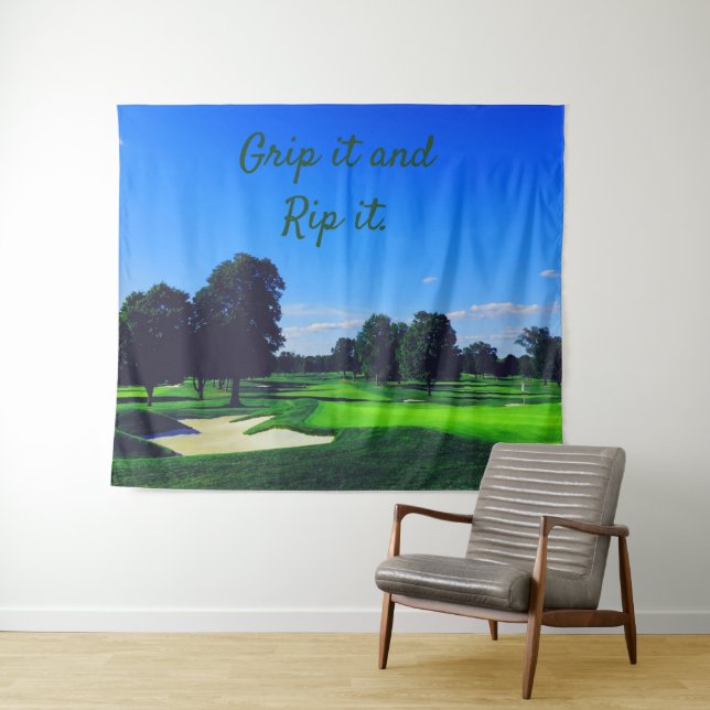 Golf Course Grip it and Rip it Tapestry (In Situ (Horizontal))