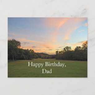 Golf Course Happy Birthday Custom Postcard