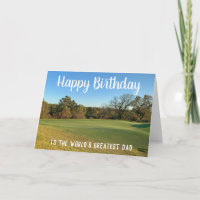 Golf Course Happy Birthday Photo Personalised Dad