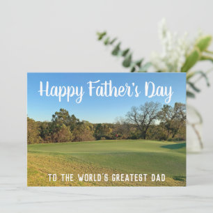 Golf Course Happy Father's Day Personalised Golfer Card