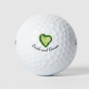 Golf course heart shape balls