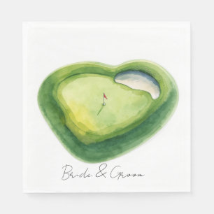 Golf course heart shape napkin