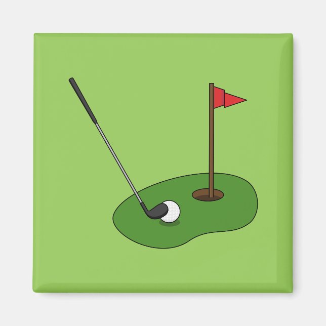 Golf Course Hole with Flag Magnet (Front)