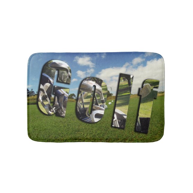 Golf Course Logo, Memory Foam Bath Mat (Front)